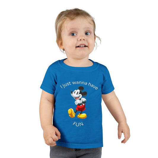 Toddler T-Shirt - Mickey Mouse "I Just Wanna Have Fun"