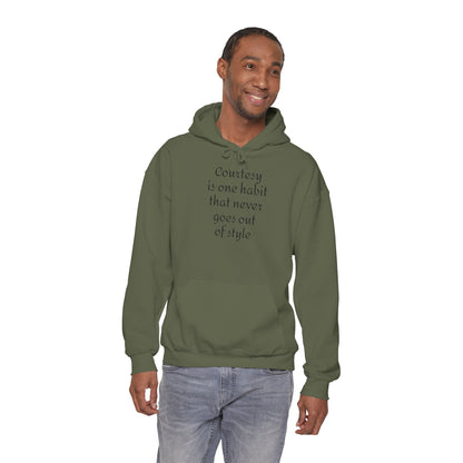 Courtesy Is Style Hoodie — Minimalist Quote Hooded Sweatshirt