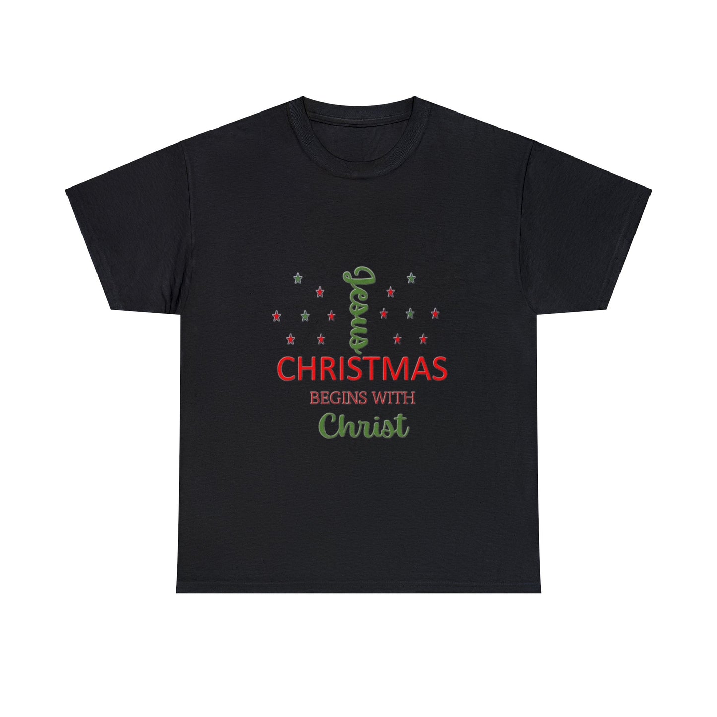 Christmas Begins With Christ Unisex Heavy Cotton Tee