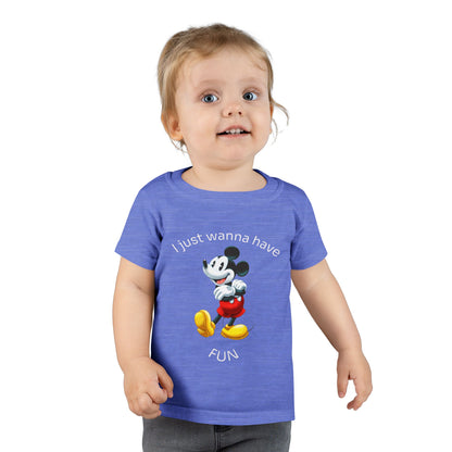 Toddler T-Shirt - Mickey Mouse "I Just Wanna Have Fun"