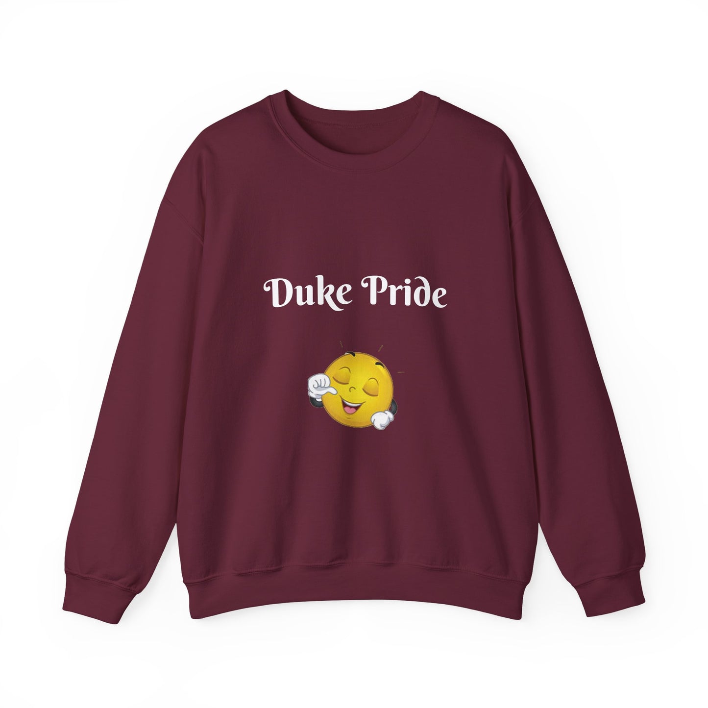 Sweatshirt — "Duke Pride" Smiling Emoji Crewneck