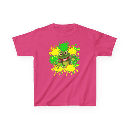 Kids Tee — Happy Green Monster Splash Graphic