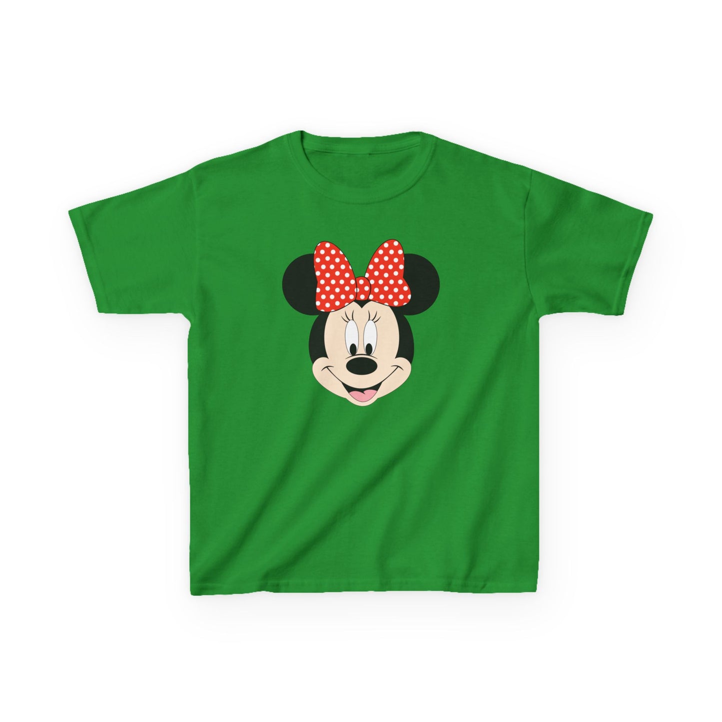Kids Minnie Mouse Face T-Shirt — Cute Bow Graphic Tee for Toddlers & Little Kids