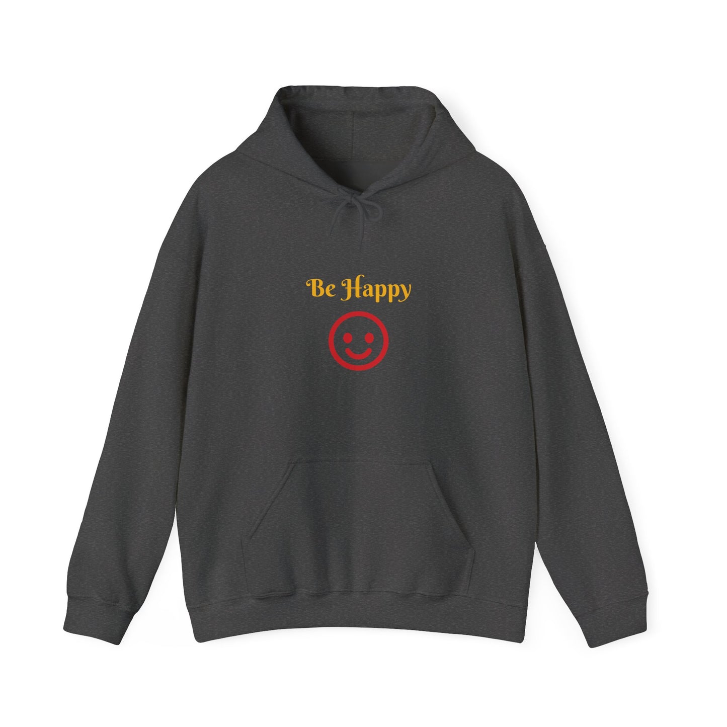Be Happy Smiley Hoodie - Positive Message Graphic Sweatshirt