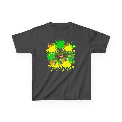 Kids Tee — Happy Green Monster Splash Graphic