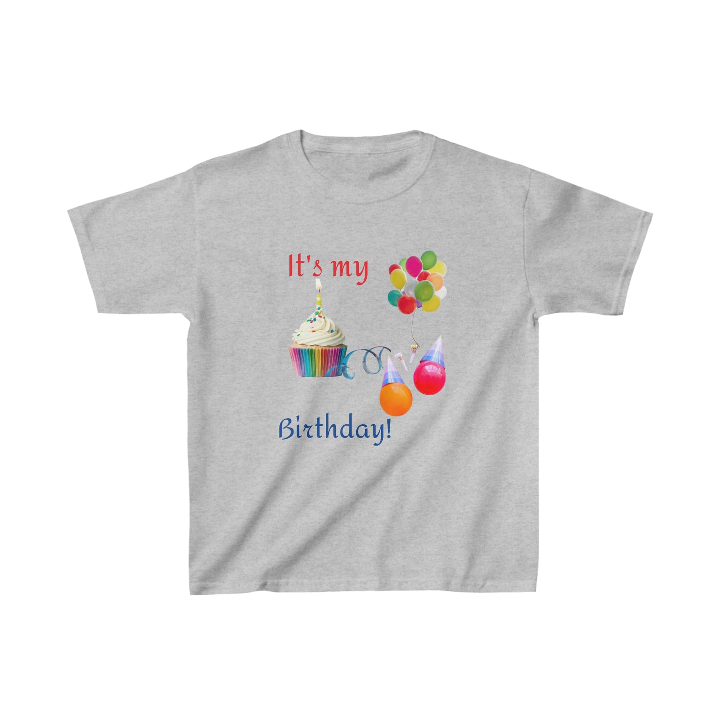 It's my Birthday Cupcake Kids Heavy Cotton T-shirt