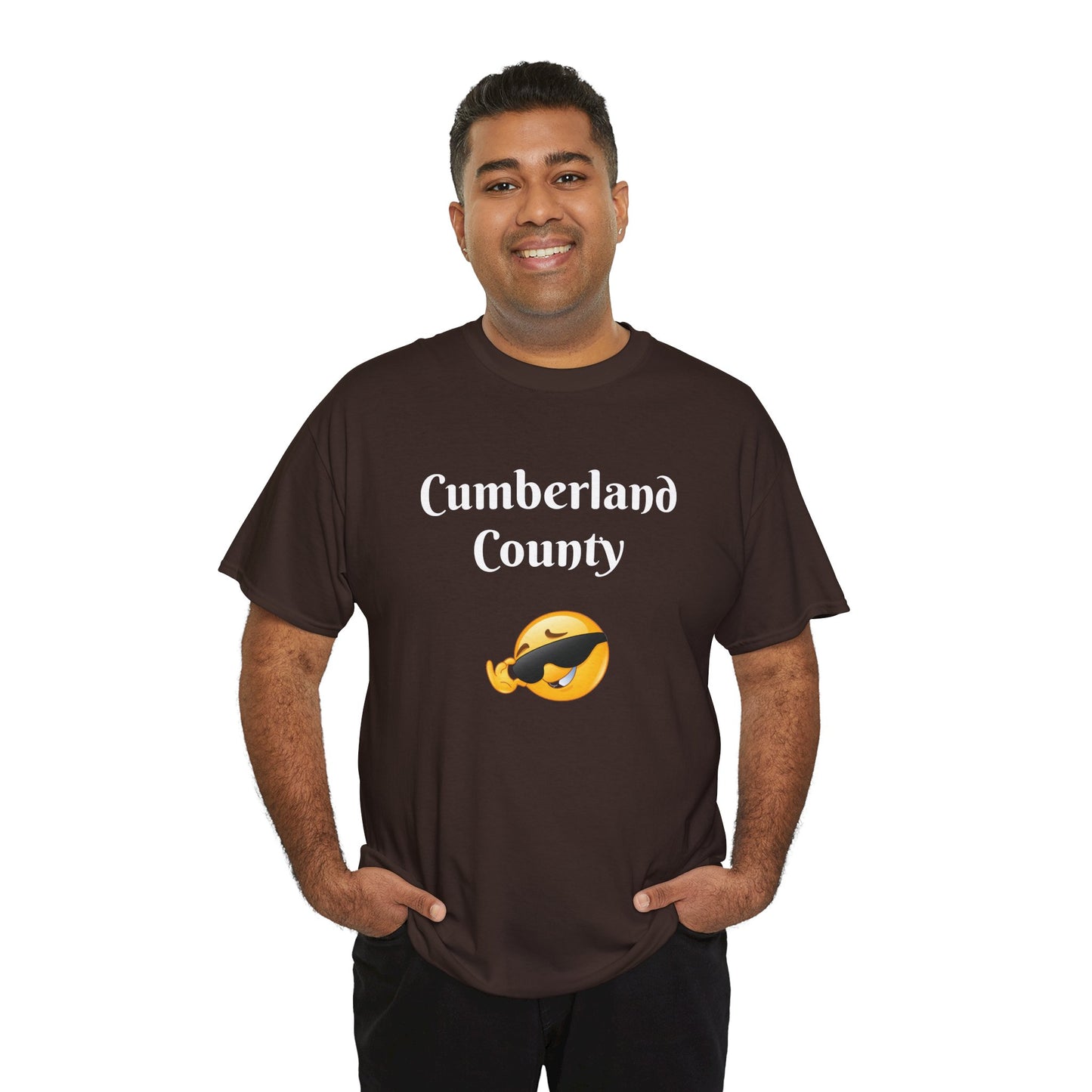 Cumberland County Emoji Tee - Cool Sunglasses Smiley Local Pride T-Shirt