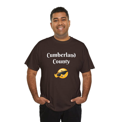 Cumberland County Emoji Tee - Cool Sunglasses Smiley Local Pride T-Shirt