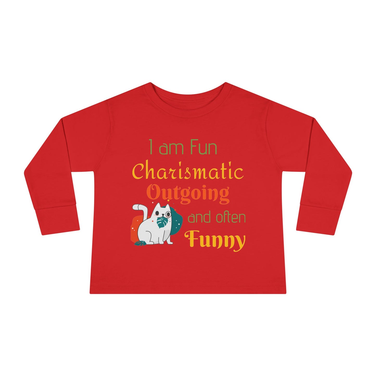 Descriptive Toddler Long Sleeve Tee — Playful Everyday Kids' Top