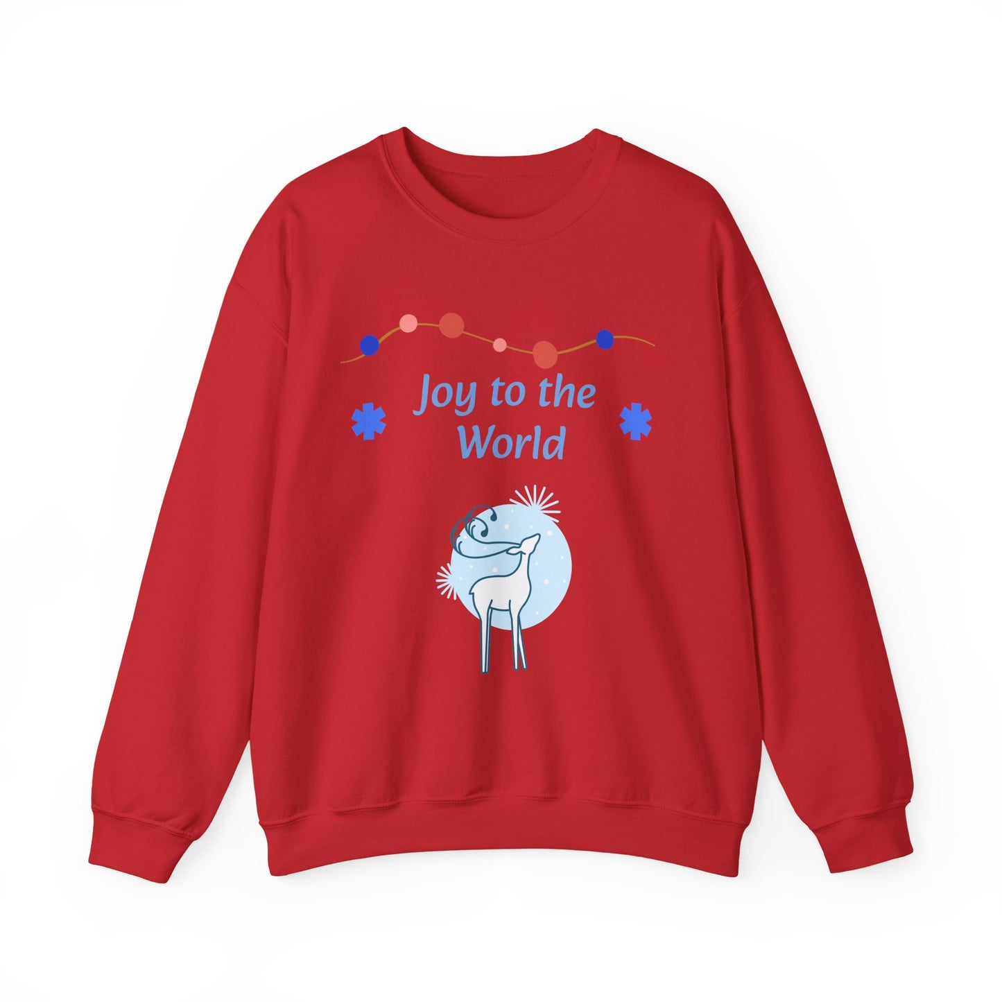 Joy to the World Crewneck Sweatshirt — Cute Reindeer Sweater