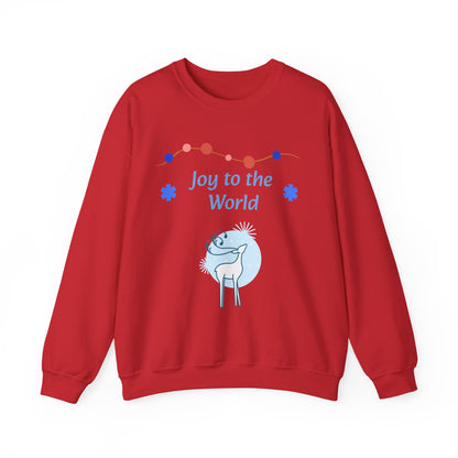 Joy to the World Crewneck Sweatshirt — Cute Reindeer Sweater