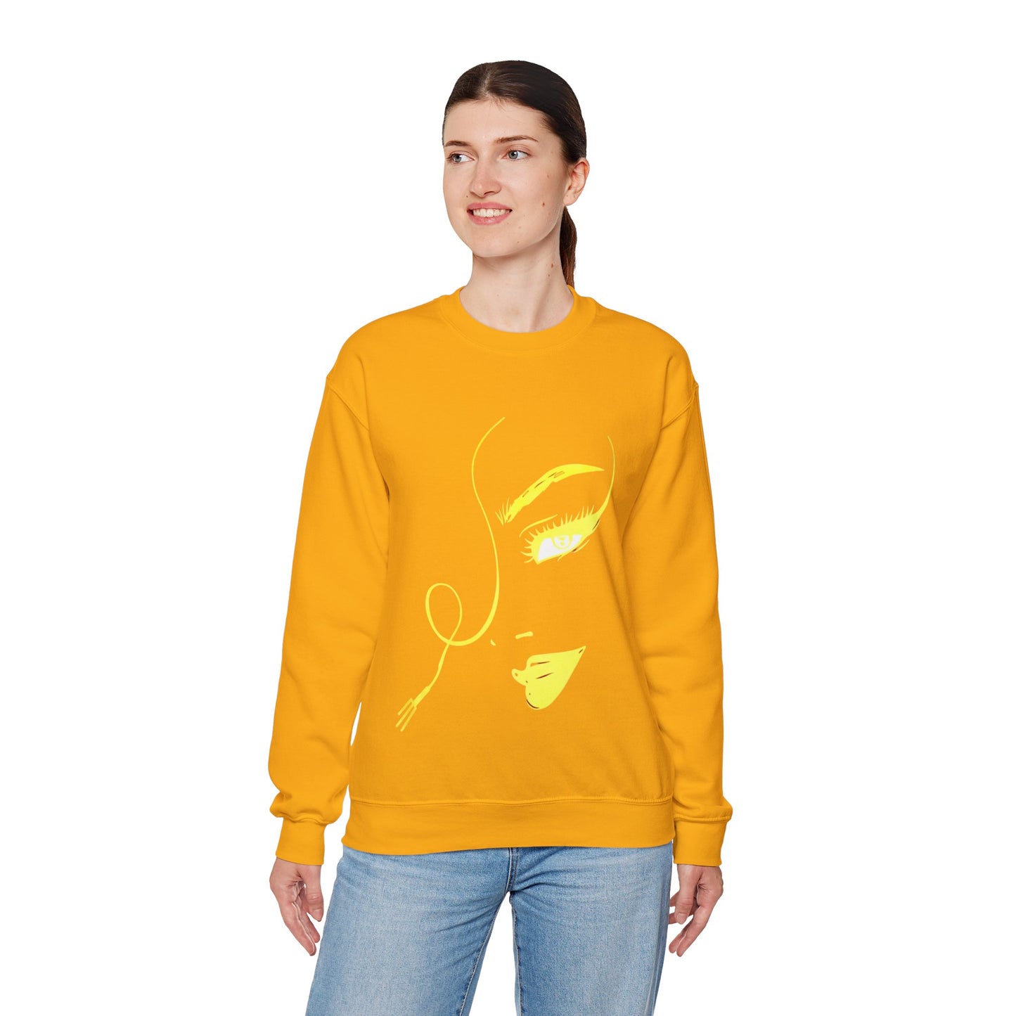 Women's Face Crewneck Sweatshirt