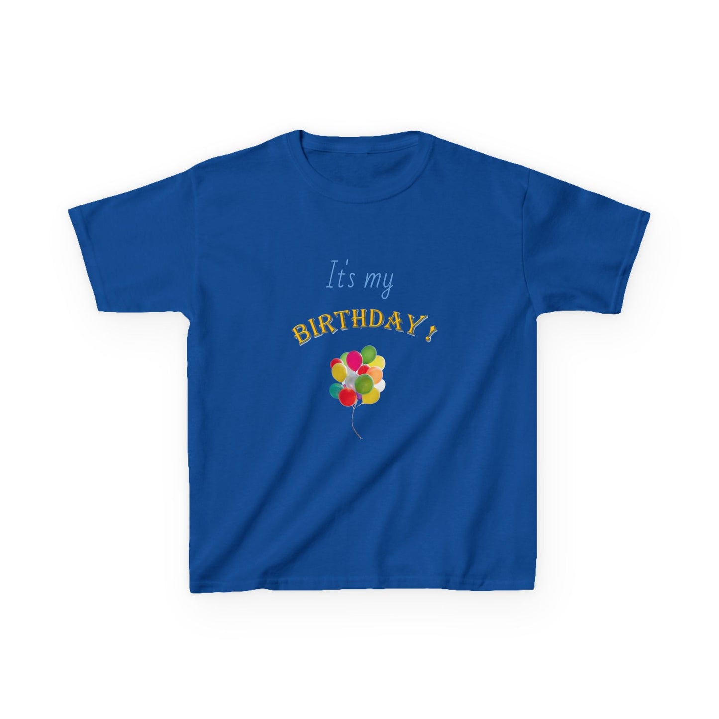 It's my Birthday Balloons Kids Heavy Cotton T-shirt