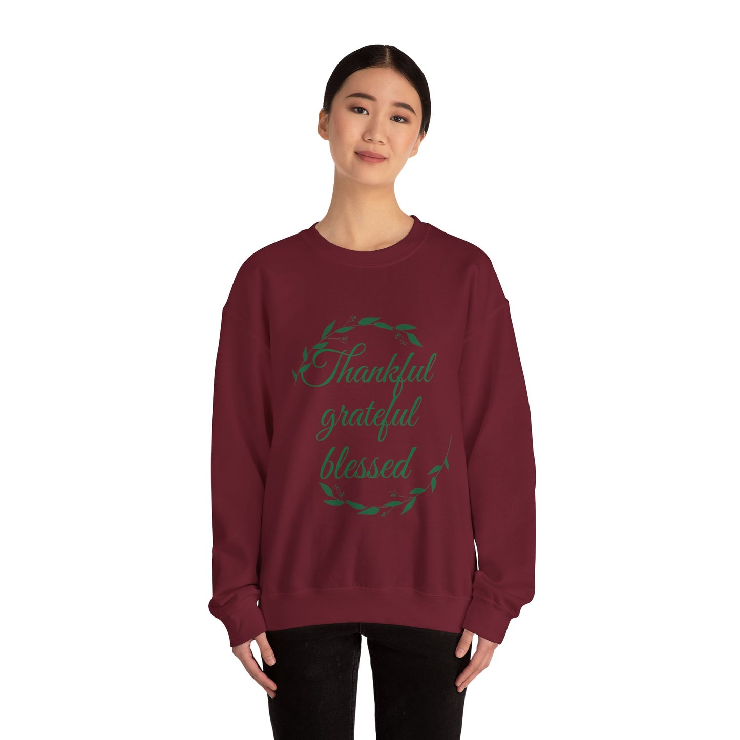 Thankful Grateful Blessed Crewneck Sweatshirt