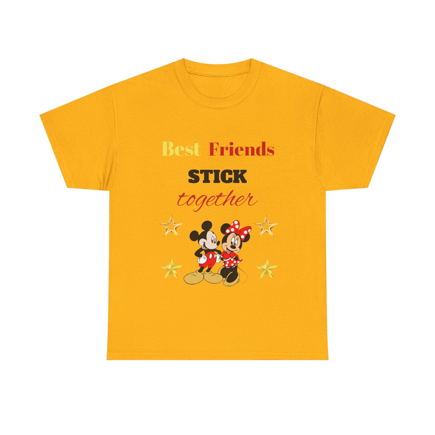 Best Friends Stick Together Tee — Cute Cartoon Graphic T-Shirt