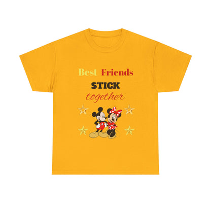 Best Friends Stick Together Tee — Cute Cartoon Graphic T-Shirt