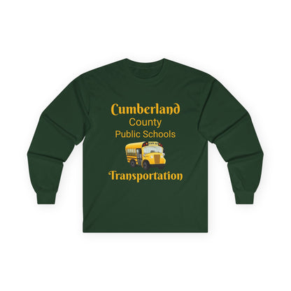 Cumberland County Public Schools Transportation Long Sleeve Tee — School Bus Crew Shirt