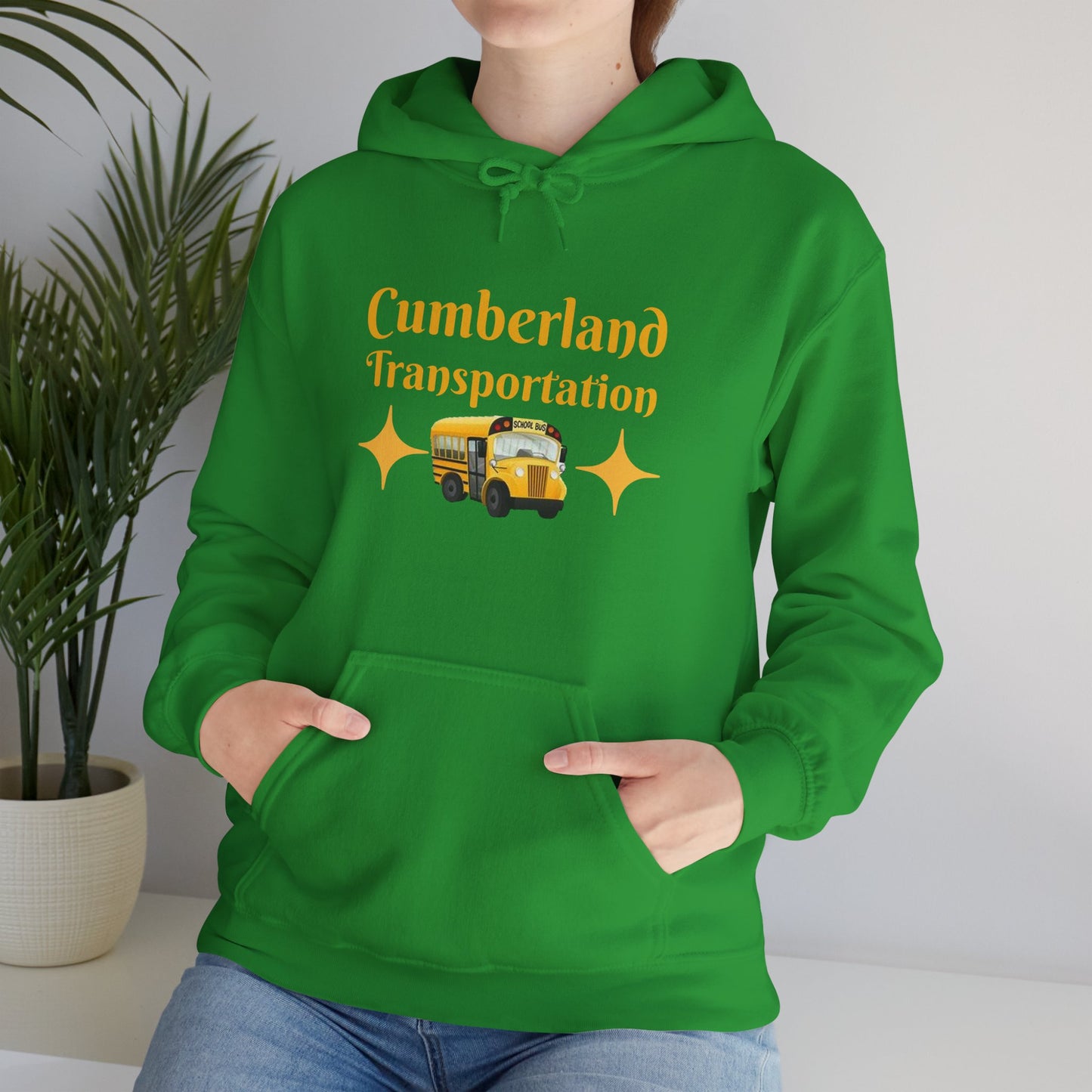 Cumberland Transportation School Bus Hoodie – Cute Vintage Yellow Bus Design