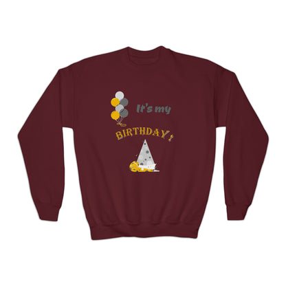 It's my Birthday Youth Crewneck Sweatshirt