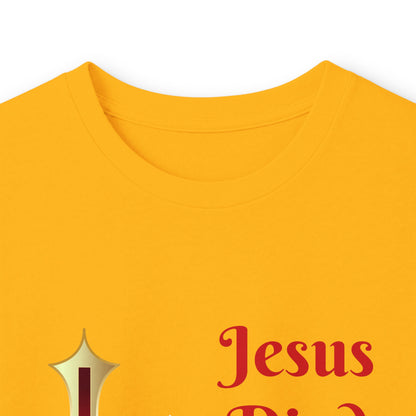 Long Sleeve Tee — "Jesus Died For Me Now I Live For Him" Christian Cross Faith Shirt