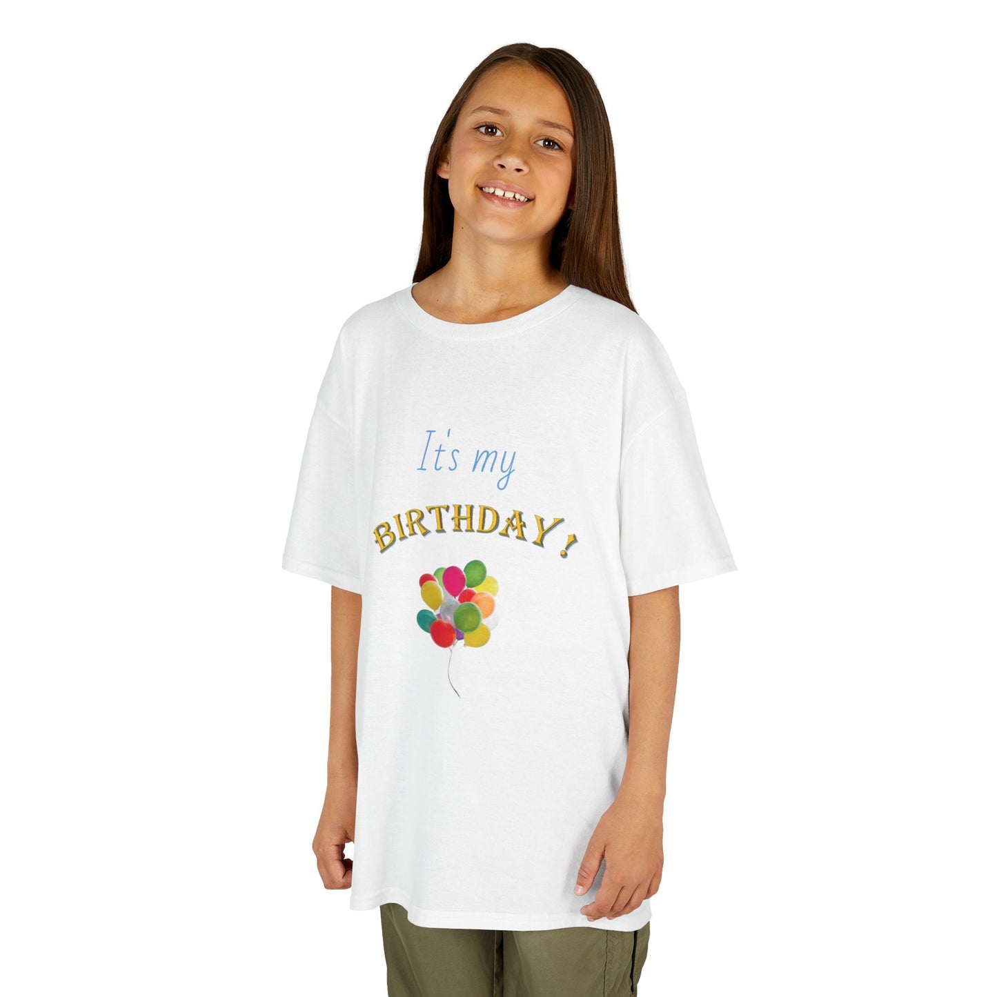 It's my Birthday Balloons Kids Heavy Cotton T-shirt