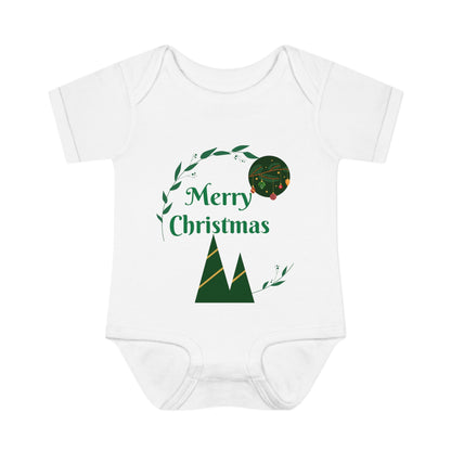 Merry Christmas Infant and Toddler Rib Bodysuit