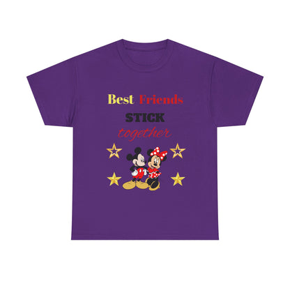 Best Friends Stick Together Tee — Cute Cartoon Graphic T-Shirt