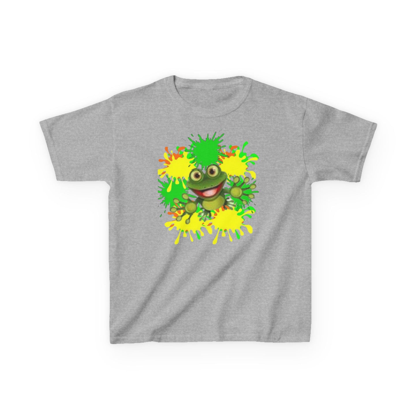 Kids Tee — Happy Green Monster Splash Graphic