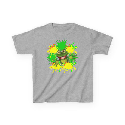 Kids Tee — Happy Green Monster Splash Graphic