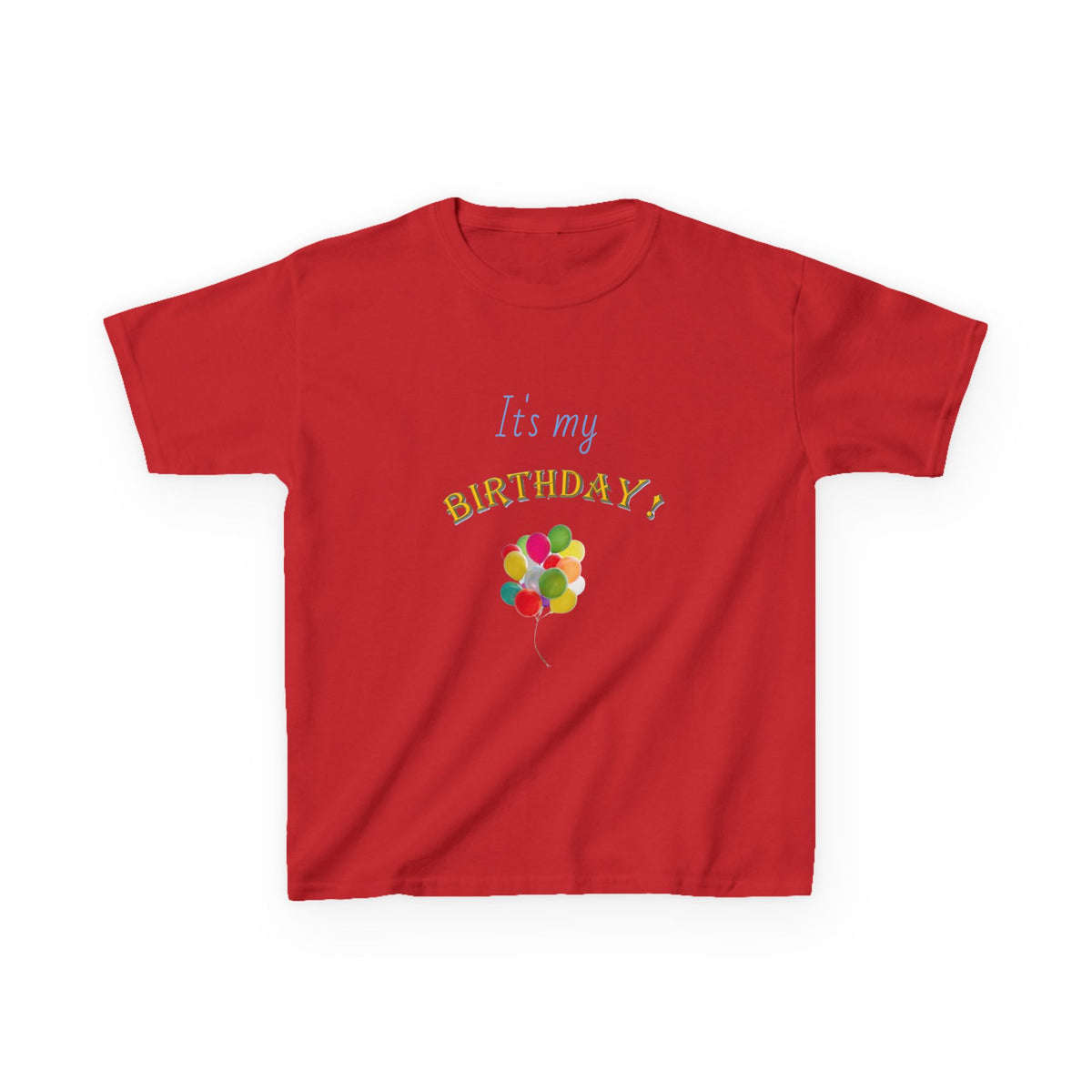 It's my Birthday Balloons Kids Heavy Cotton T-shirt