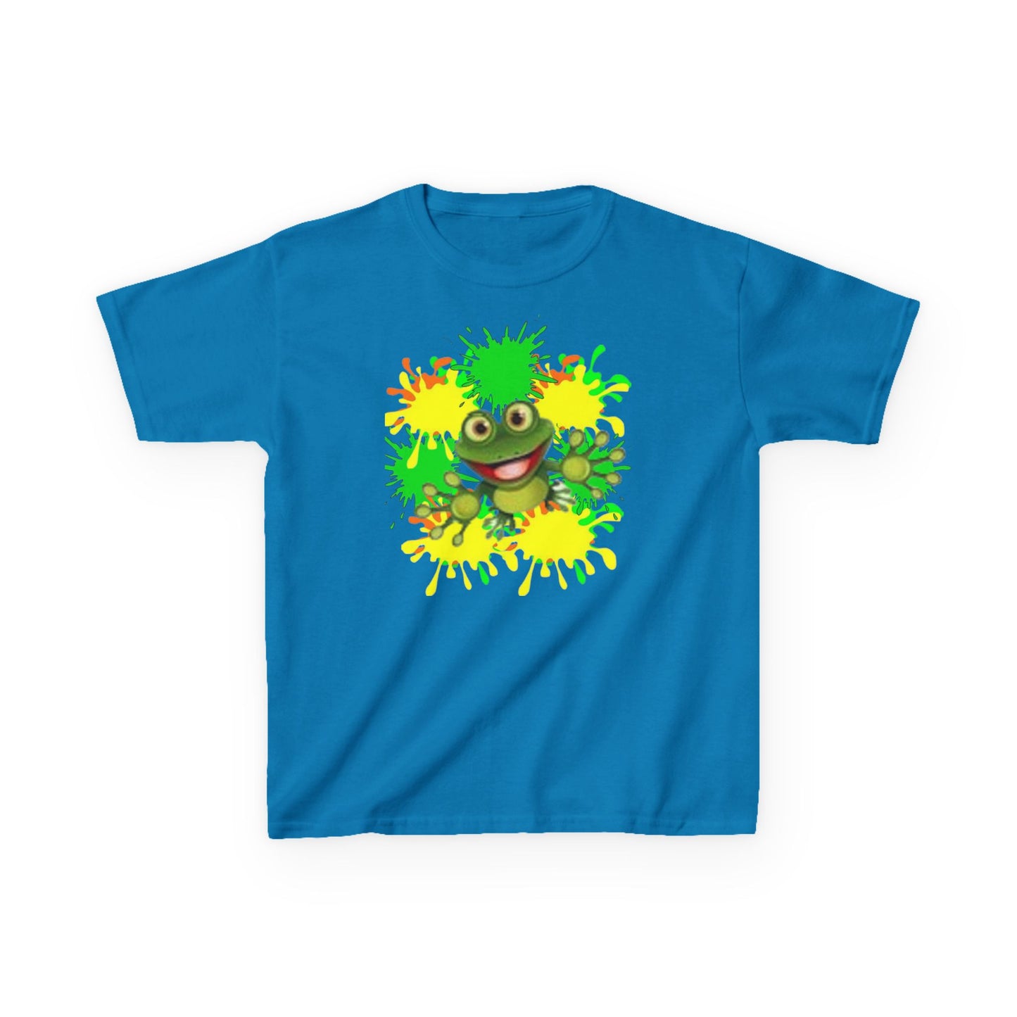 Kids Tee — Happy Green Monster Splash Graphic