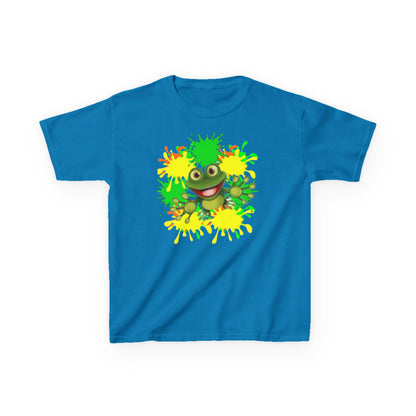 Kids Tee — Happy Green Monster Splash Graphic