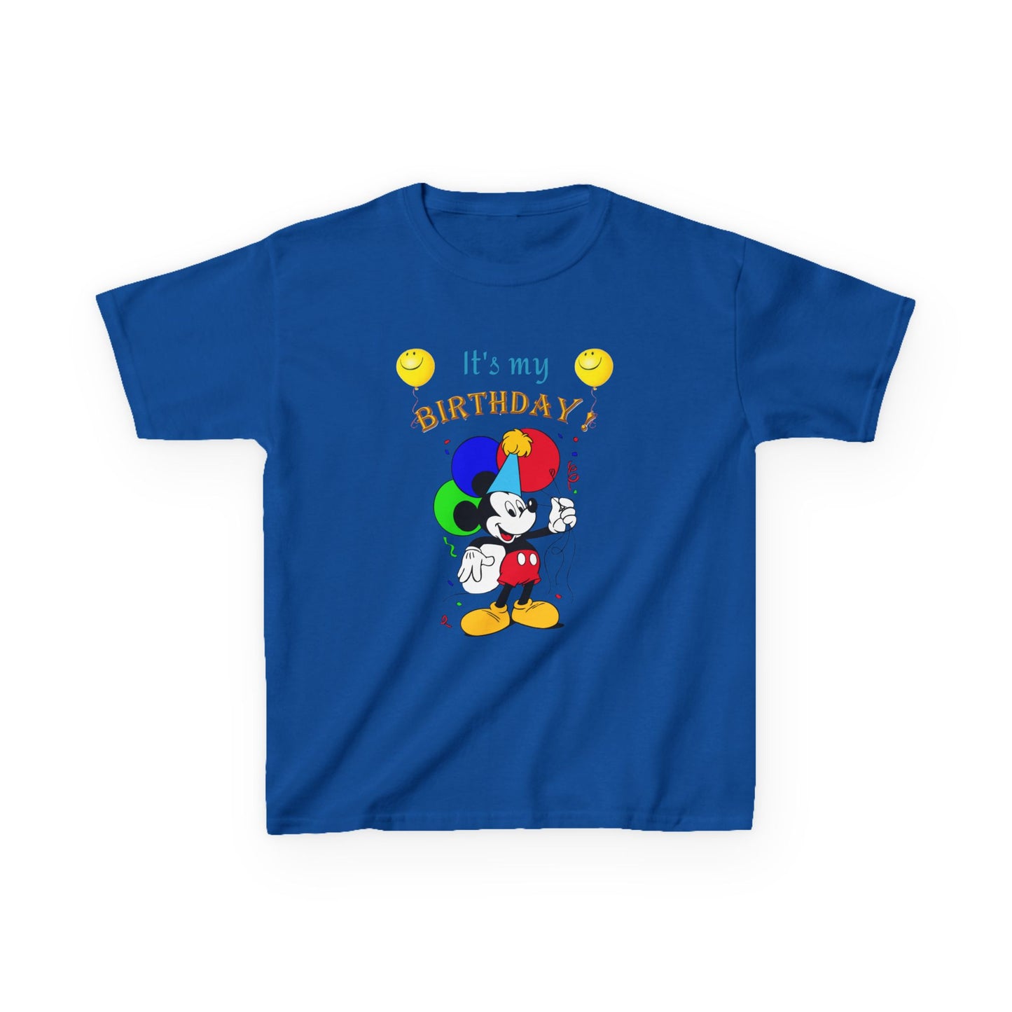 Kids Birthday Tee — "It's My Birthday!" Colorful Cartoon Celebration Shirt
