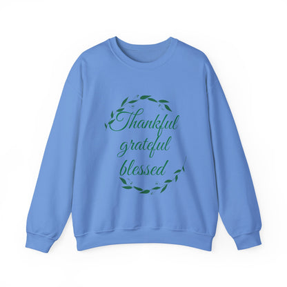 Thankful Grateful Blessed Crewneck Sweatshirt