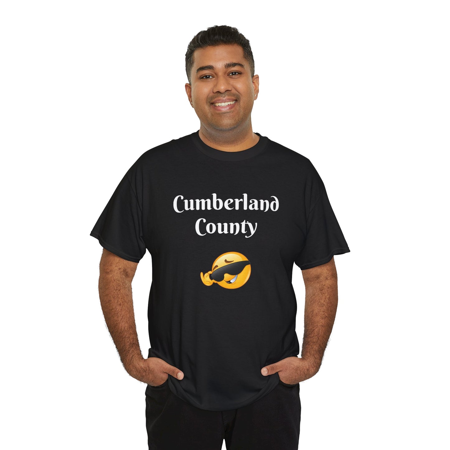 Cumberland County Emoji Tee - Cool Sunglasses Smiley Local Pride T-Shirt