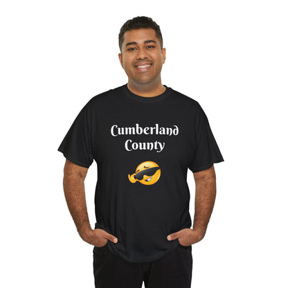 Cumberland County Emoji Tee - Cool Sunglasses Smiley Local Pride T-Shirt