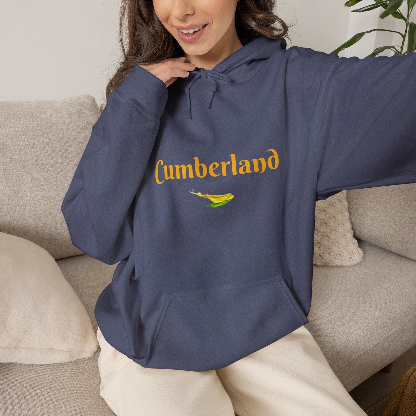 Cumberland Script Hoodie – Minimal Town Logo Pullover