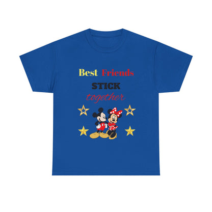 Best Friends Stick Together Tee — Cute Cartoon Graphic T-Shirt