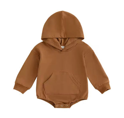 Baby spring and autumn triangle hooded one-piece suit, newborn one-piece suit, Ha Yi