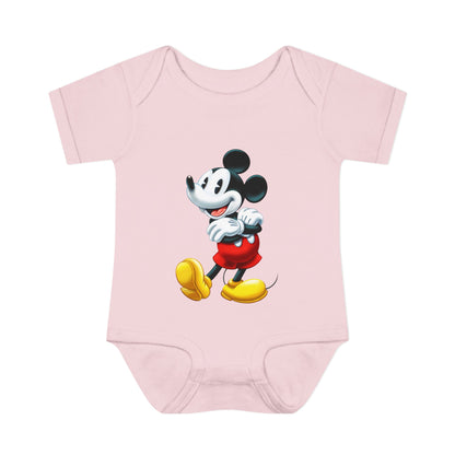 Mickey Mouse Infant Bodysuit — Classic Cartoon Baby Onesie