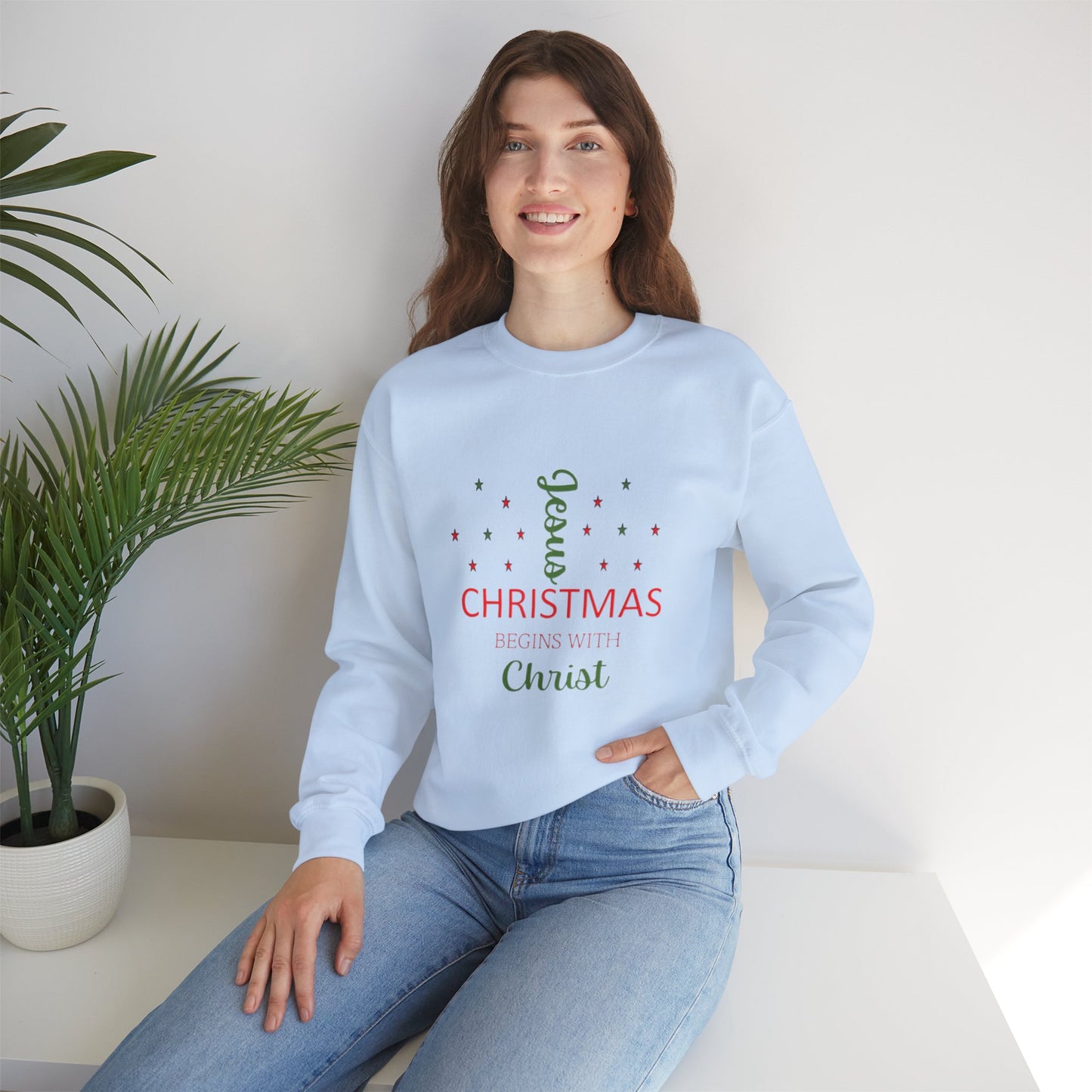 Christmas Begins With Christ Unisex Heavy Blend Hooded Sweatshirt