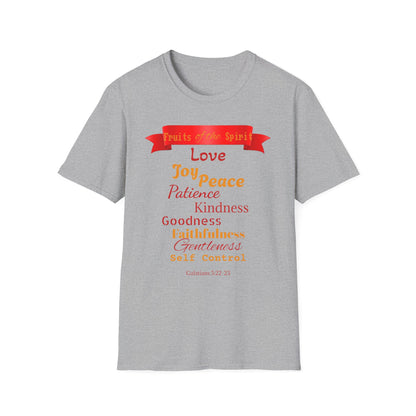Fruit of the Spirit T-Shirt — Love, Joy, Peace Christian Faith Tee