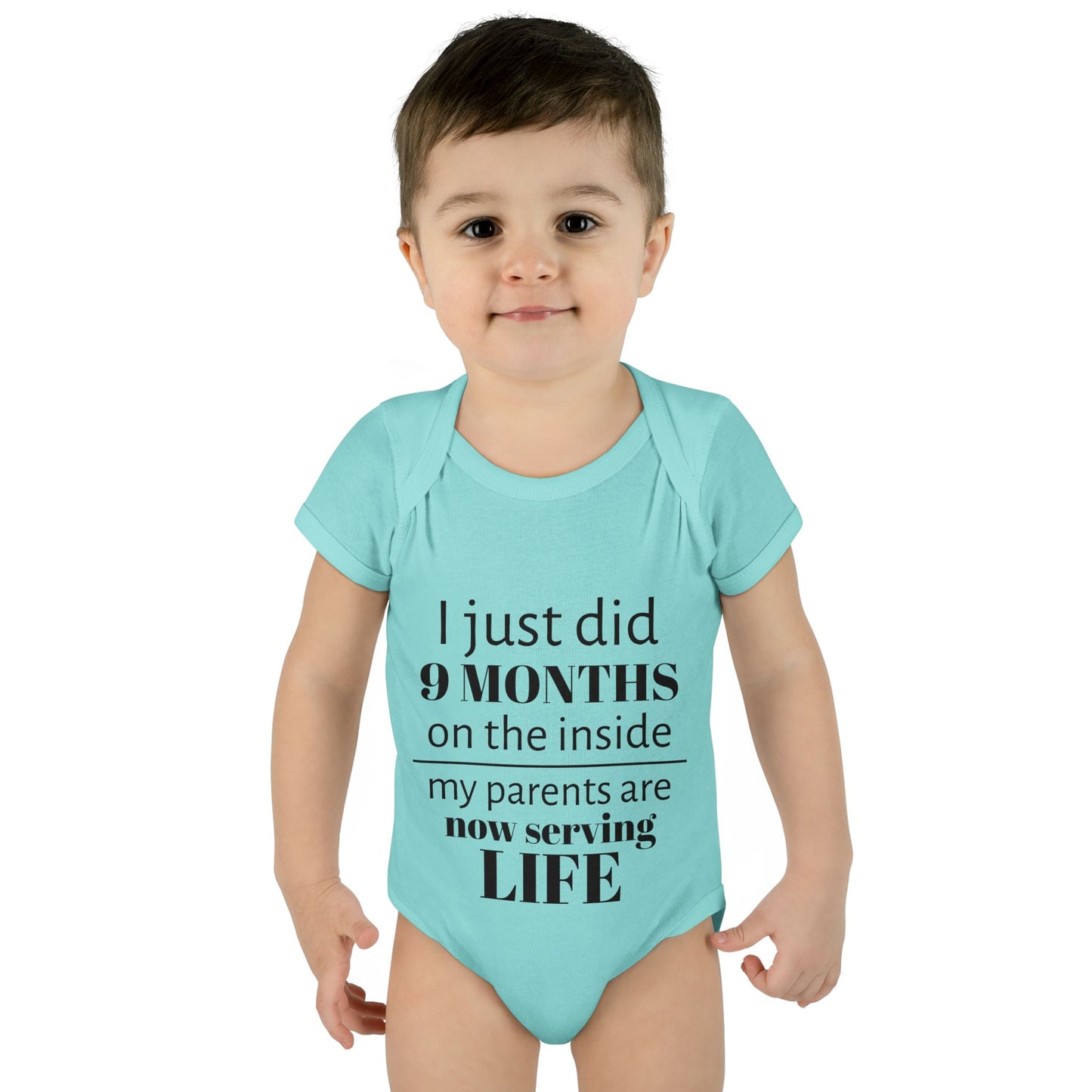 Baby Bodysuit - "I Just Did 9 Months on the Inside" Funny Newborn Onesie