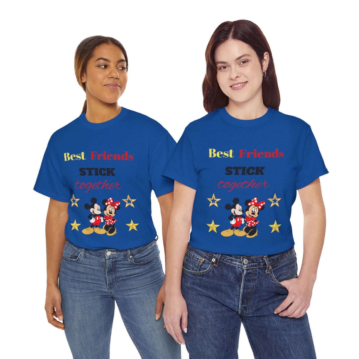 Best Friends Stick Together Tee — Cute Cartoon Graphic T-Shirt