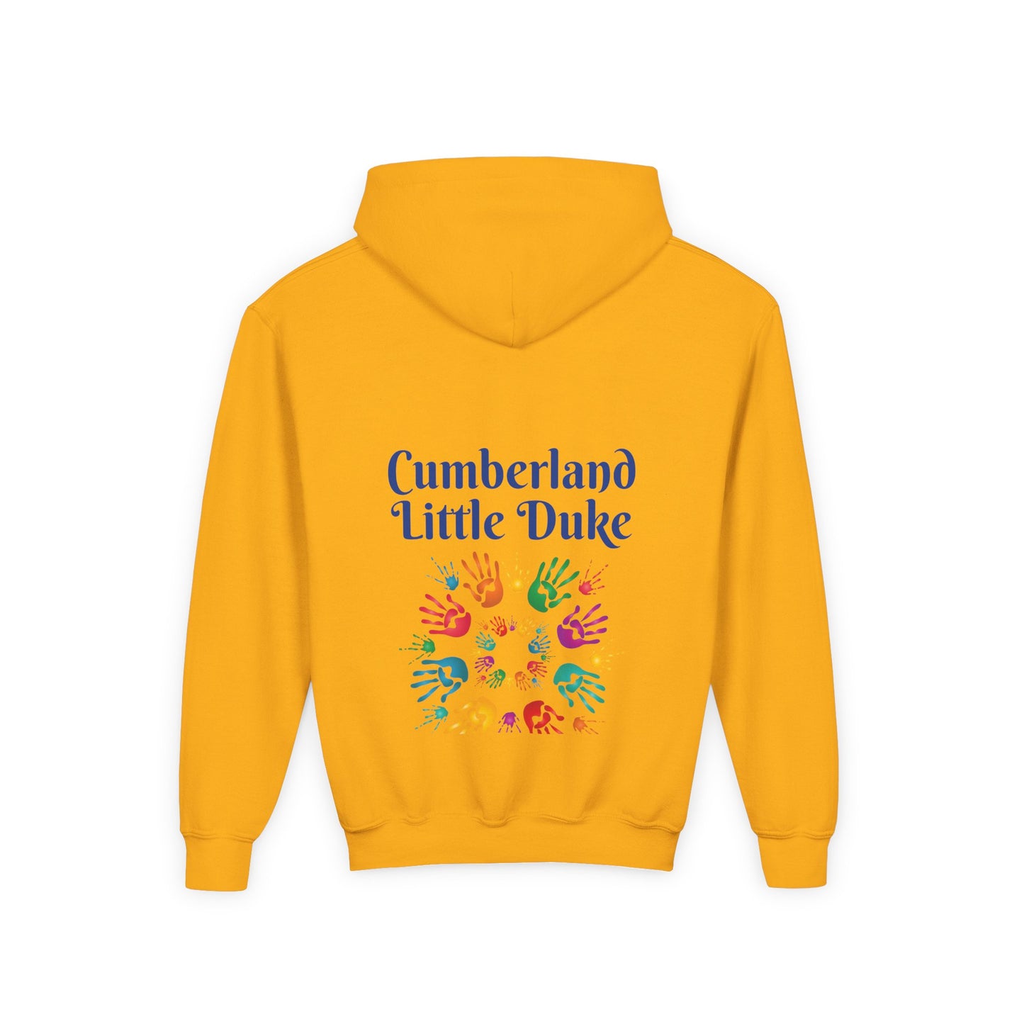 Cumberland Little Duke Youth Hoodie — Colorful Handprint Kids Pullover