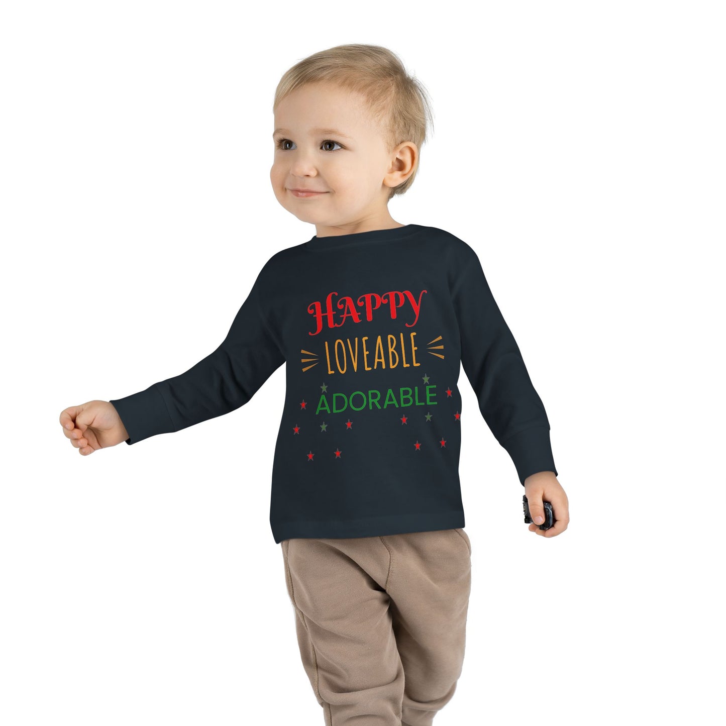 Happy Loveable Adorable Toddler Long Sleeve Tee