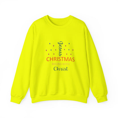 Christmas Begins With Christ Unisex Heavy Blend Hooded Sweatshirt