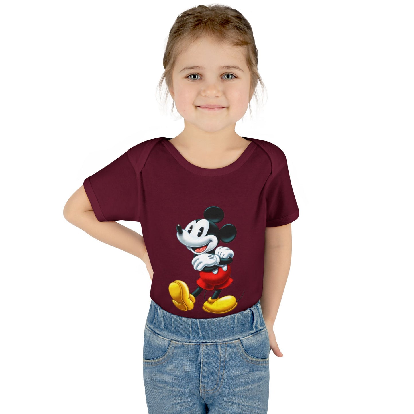 Mickey Mouse Infant Bodysuit — Classic Cartoon Baby Onesie