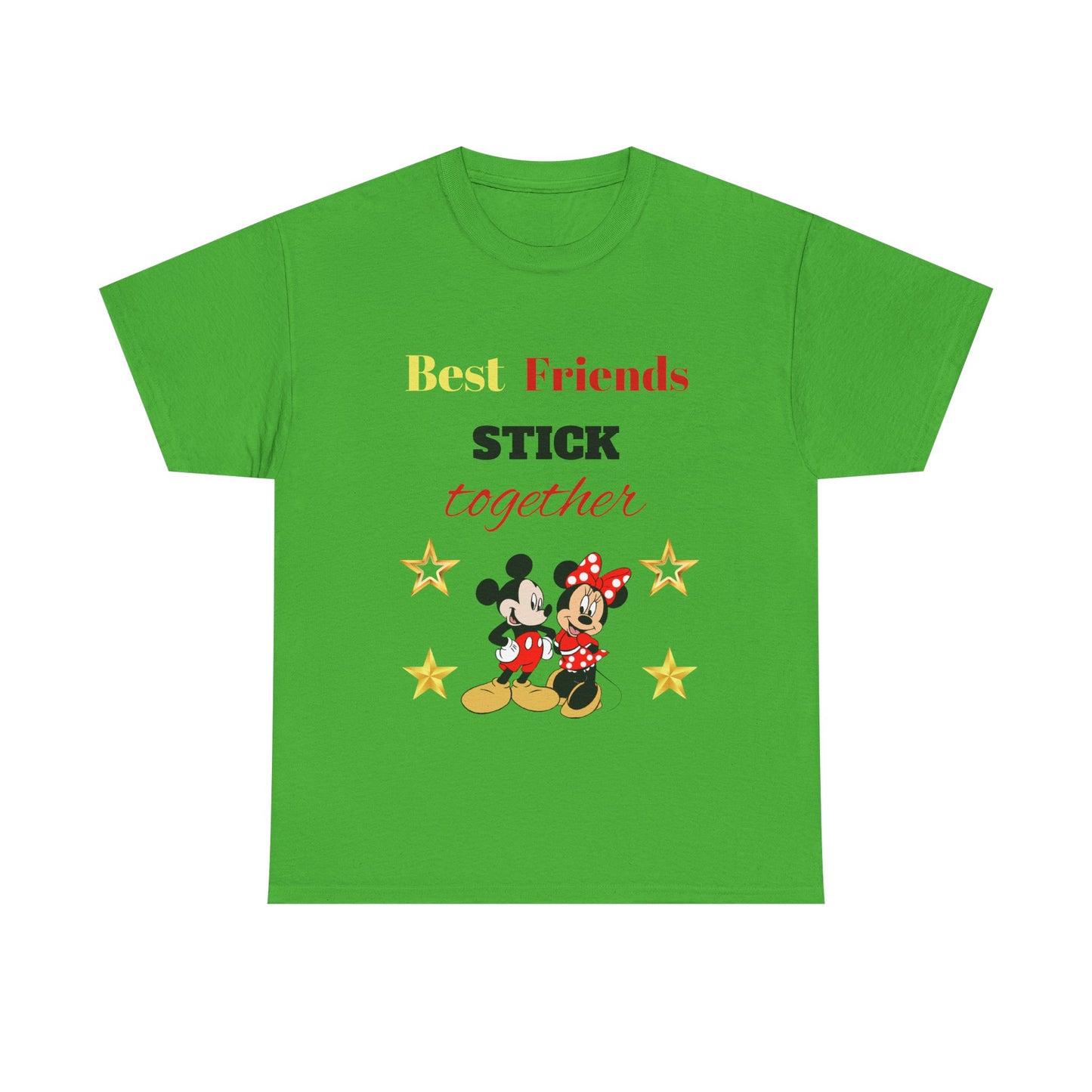 Best Friends Stick Together Tee — Cute Cartoon Graphic T-Shirt