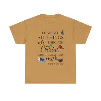 I Can Do All Things Through Christ T-Shirt — Philippians 4:13 Inspirational Christian Tee